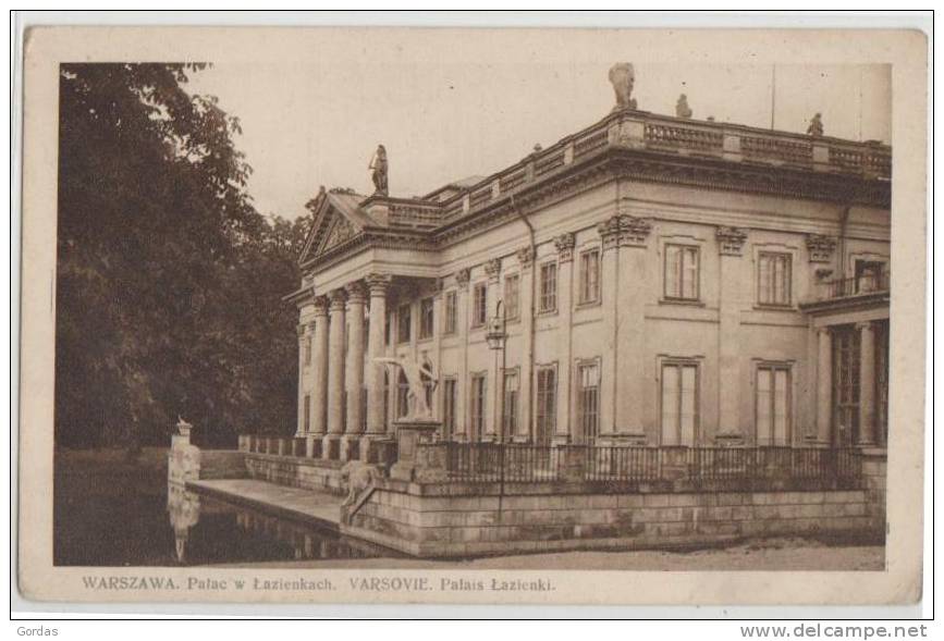 Poland - Warszawa - Varsovie - Palais Lazienski - Polonia