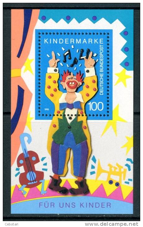 GERMANIA / GERMANY 1993** - Circo "Clown" - 1 Minifoglio MNH Come Da Scansione - Zirkus