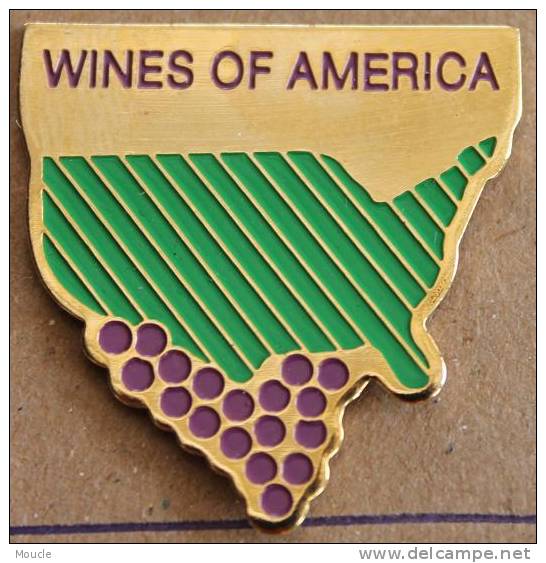 WINES OF AMERICA - VIN D'AMERIQUE - CARTE USA - RAISINS - GRAPPE     -    2 - Boissons