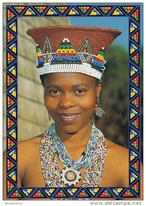 ## South Africa PPC Zulu Woman 1999 To ODENSE (Arrival Cds.) Denmark (2 Scans) - Südafrika