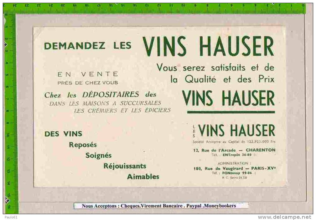 BUVARD : Vins HAUSER Chez Les Depositaires - Liquor & Beer