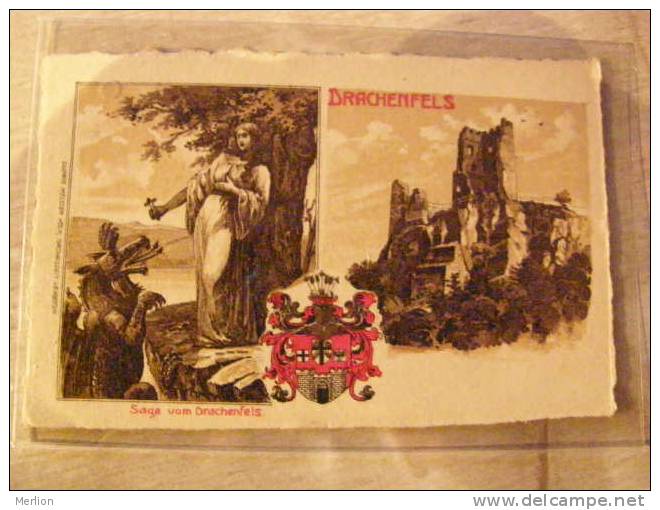 Koenigswinter Drachenburg Drachenfels  - Coat Of Arms - Ludwig Meister Köln  Ca 1907    D81205 - Koenigswinter