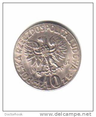 POLAND    10  ZLOTYCH  1967  (Y# 51a) - Poland