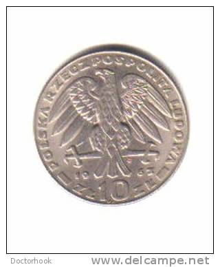 POLAND    10  ZLOTYCH  1967  (Y# 58) - Poland