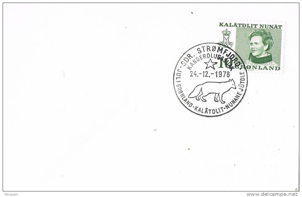 6047. Tarjeta GRONLAND, Groenlandia 1976, Loup, Lobo Artico - FDC