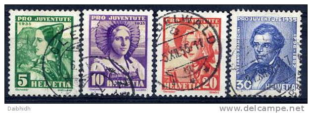 SWITZERLAND 1935 Pro Juventute Set Used.  Michel 287-90 - Used Stamps