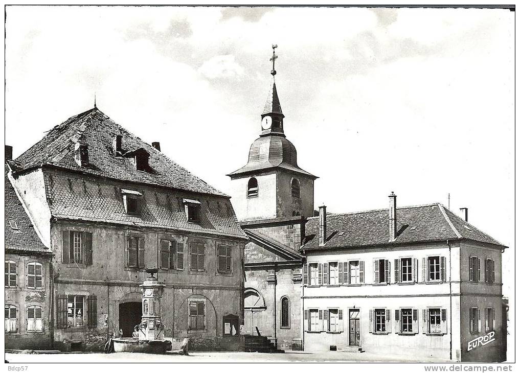 57 - Moselle - WELFERDING - Place Du Marché - Dentelée -  Format   10,5  X  14,9 - Volmunster