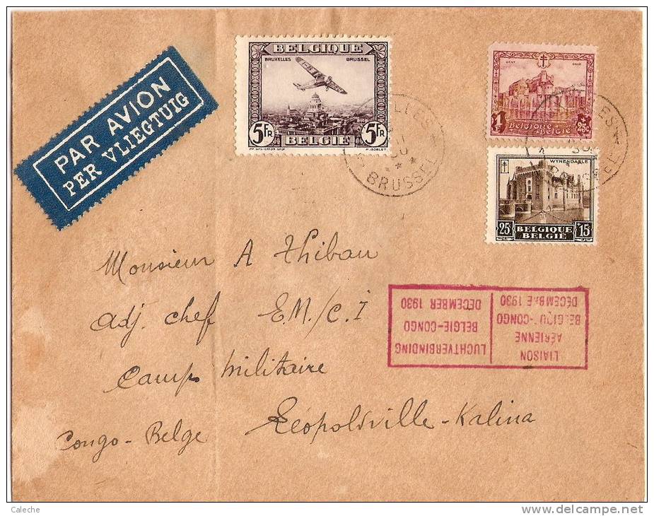 Liaison Bel-Congo (Camp Militaire De Léopoldville - 1930 - Cartas & Documentos