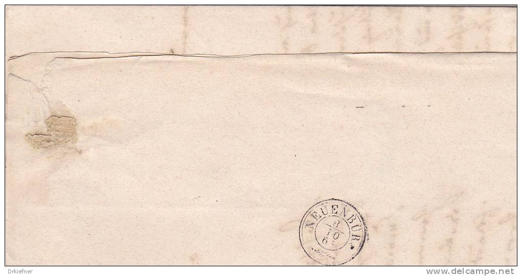 Dienstsache, Brief Von Pforzheim Mit Stempel R2: PFORZHEIM 7. Okt. A 5, Nach Schwann über Neuenbürg, 1865 - Sonstige & Ohne Zuordnung