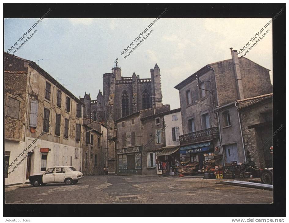 CAPESTANG Hérault 34 : Place De La Révolution  ( Auto Simca 1100 épicerie Cafés Boca - Capestang