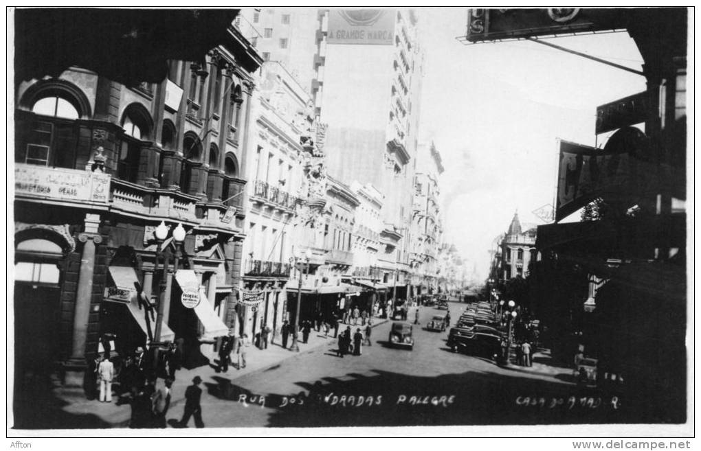 Porto Alegre Cars Old Real Photo Postcard - Porto Alegre