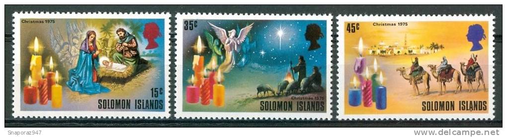 1975 Isole Solomone Natale Christmas Noel Set MNH** Nat 95 - Iles Salomon (...-1978)