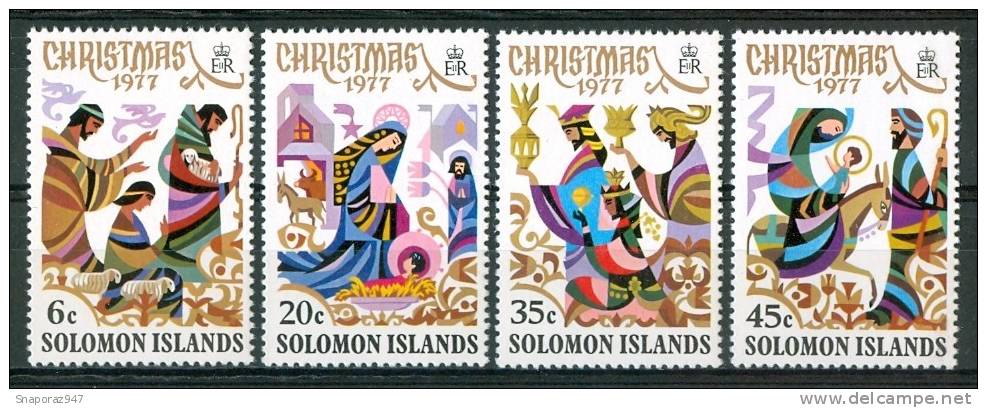 1977 Isole Solomone Natale Christmas Noel Set MNH** Nat 96 - Salomonen (...-1978)
