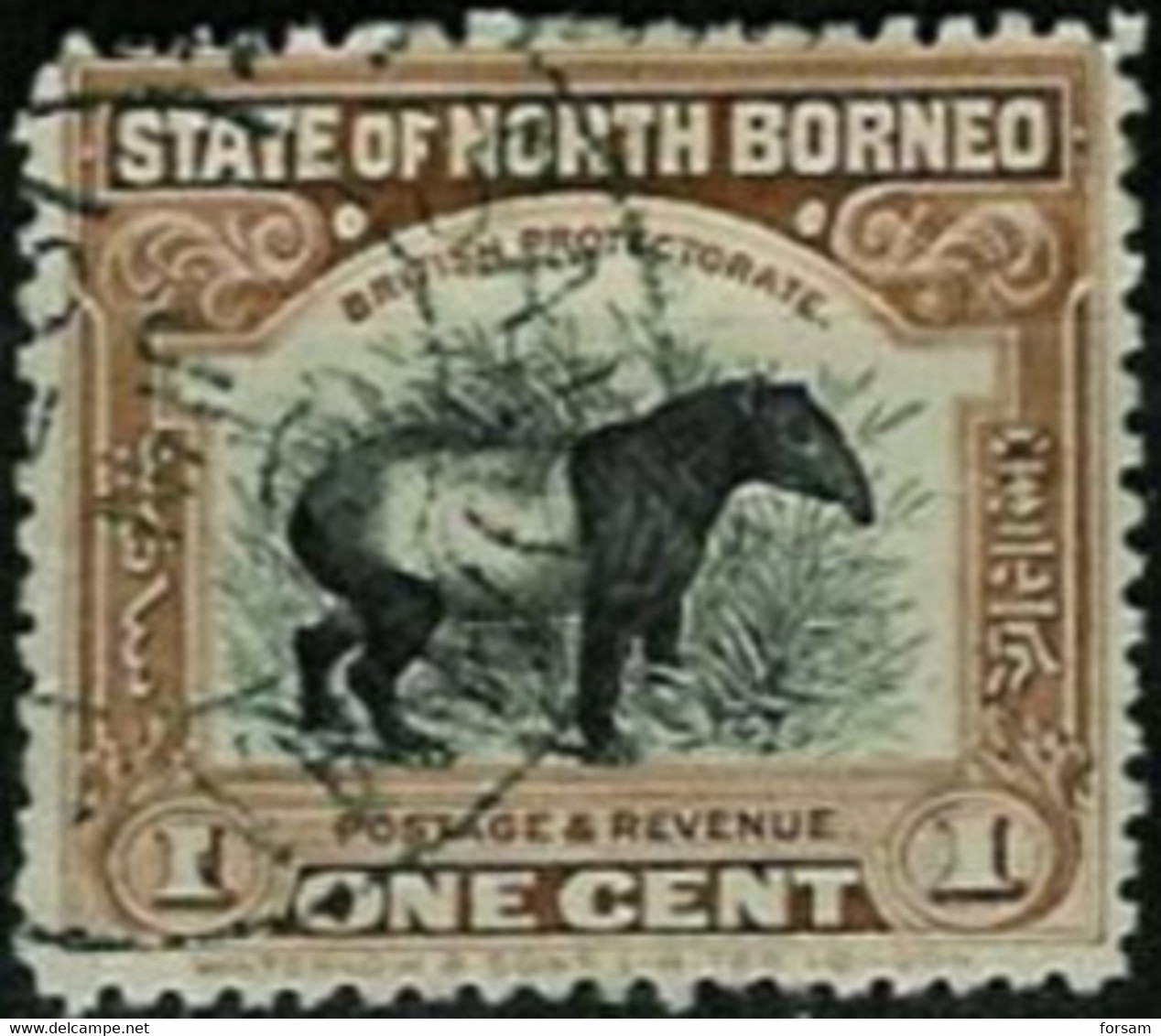 NORTH BORNEO..1909..Michel # 127...used. - North Borneo (...-1963)
