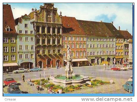 GERMANY LANDSBERG HAUPTPLATZ MIT MARIENBRUNNEN UND RATHAUS  Postcard Not Used - Landsberg