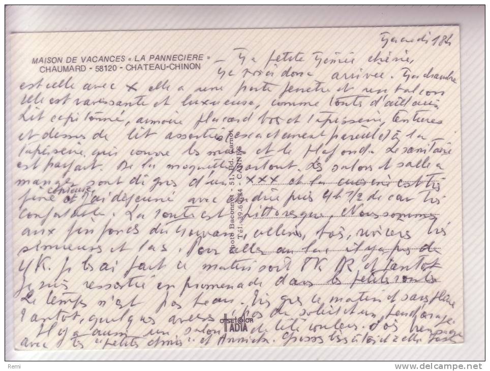 58 PANNESIERE CHAUMARD La PANNECIERE Maison De Vacances CHATEAU-CHINON - Autres & Non Classés