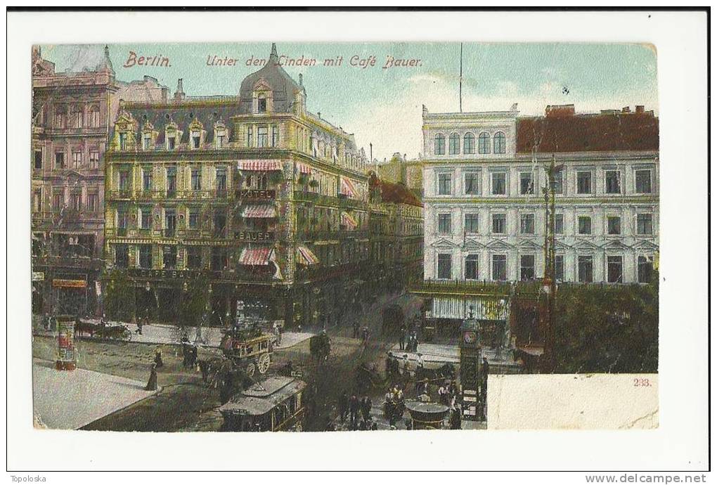 BERLINO - BUNTER DEN LINDEN MIT CAFE BAUER - Bad Elster