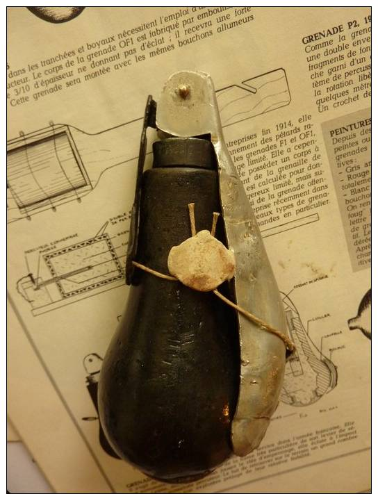 Grenade Poire P1 Avec Sa Sécurité Ww1 Neutra ! - 1914-18
