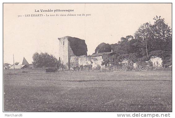 VENDEE LES ESSARTS LA TOUR DU VIEUX CHATEAU VUE DU PARC Editeur GMD Dugleux - Les Essarts