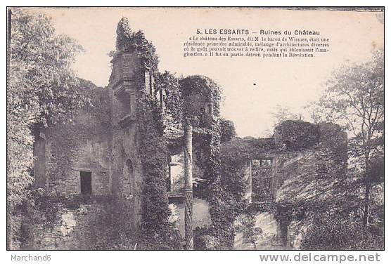 VENDEE LES ESSARTS RUINES DU CHATEAU  Editeur Jehly Poupin - Les Essarts