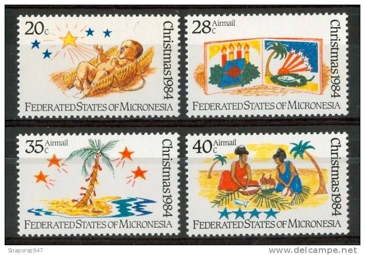 1984 Micronesia Natale Christmas Noel Set MNH** Nat 126 - Natale
