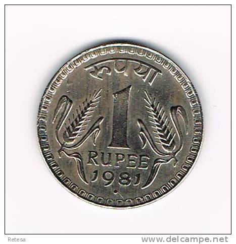 INDIA  1 RUPEE  1981 - Inde