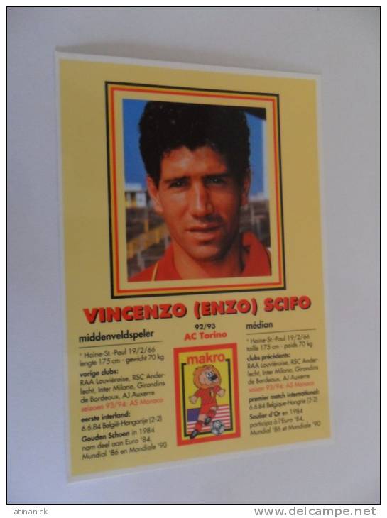 Vincenzo Scifo 92/93 Ac Torino - Sportifs