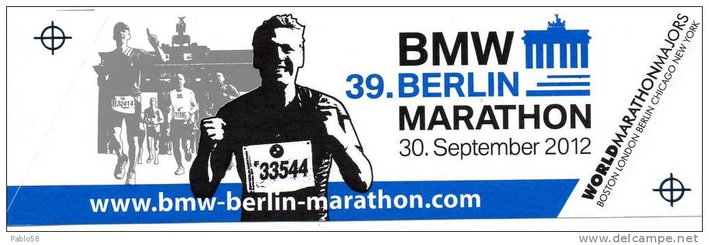 BERLIN MARATHON Maratona  Berlino Adesivo Sticker - Atletiek