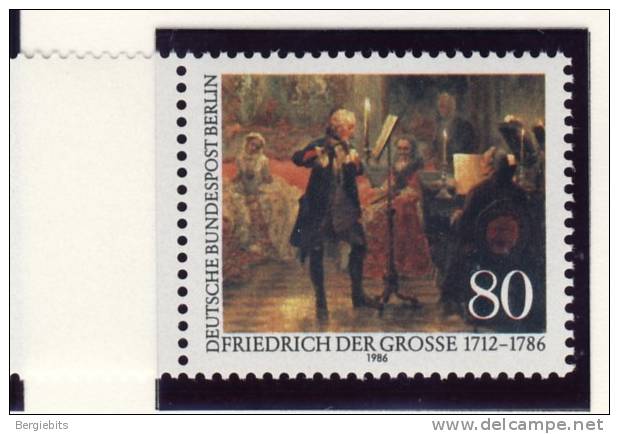 1986 Berlin Germany Complete Frederick The Great  Set Of 1 Stamp Michel # 764 - Unused Stamps