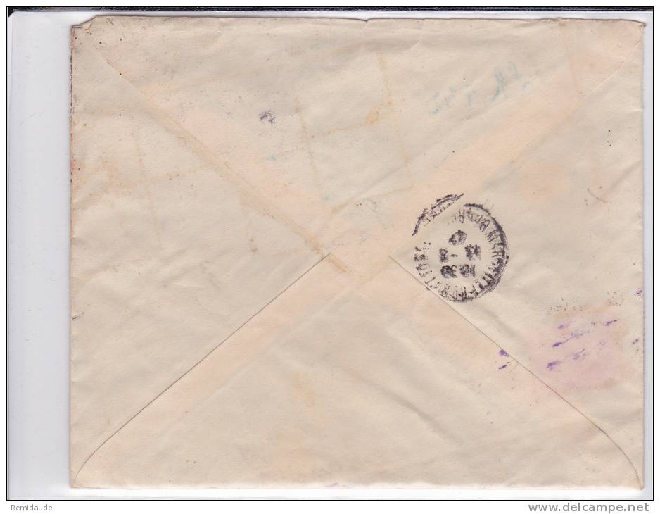 GANDON - 1947 - ENVELOPPE De BUZANCAIS (INDRE) Avec RECOMMANDE PROVISOIRE - 1945-54 Marianne De Gandon