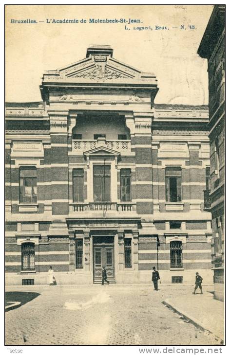 Molenbeek-St-Jean - L´ Académie -1910  ( Voir Verso ) - Molenbeek-St-Jean - St-Jans-Molenbeek