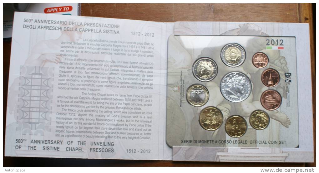 ITALY 2012 - THE OFFICIAL COIN SET  2012