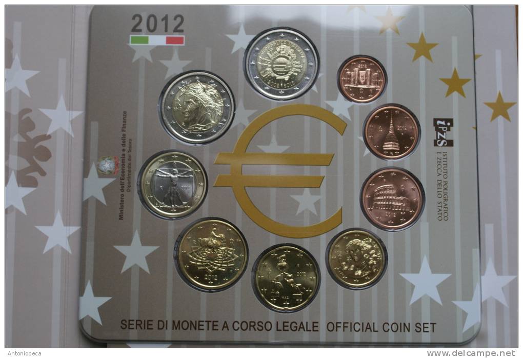 ITALY 2012 - THE OFFICIAL COIN SET  2012