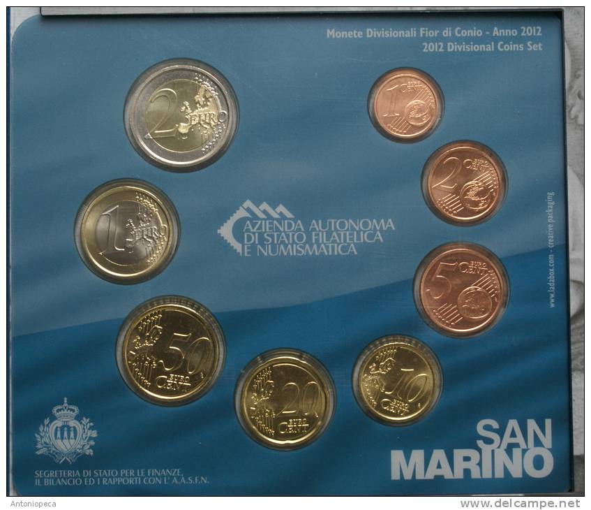 SAN MARINO 2012 - THE OFFICIAL COIN SET  2012 - Saint-Marin