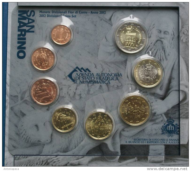 SAN MARINO 2012 - THE OFFICIAL COIN SET  2012