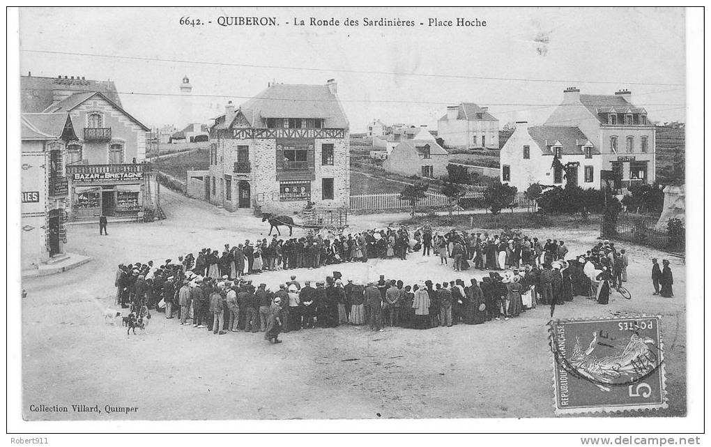 QUIBERON : La Ronde Des Sardinières Place Hoche - CPA 56 - Postée En 1909 - Quiberon