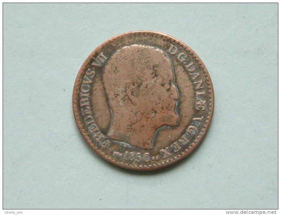 1856 - 4 SKILLING RM / KM 758.2 ( Uncleaned - For Grade, Please See Photo ) ! - Danemark