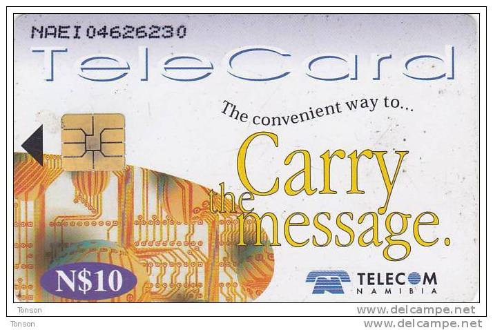 Namibia, NMB-066, Carry The Message, Circuit Board, 2 Scans. - Namibia