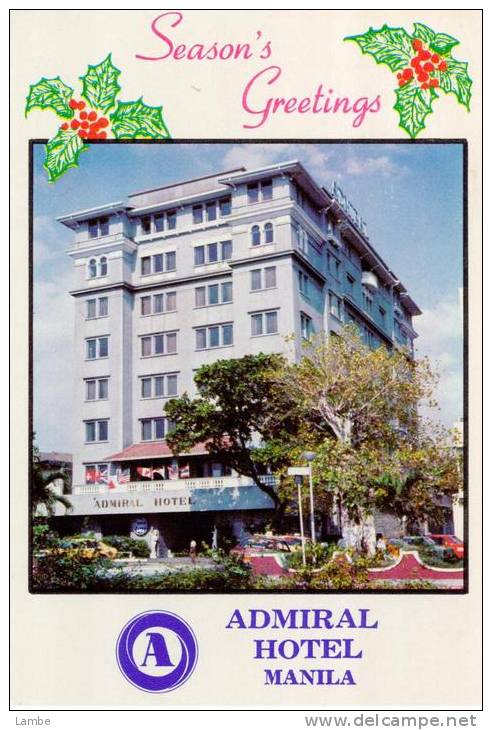 MANILA - Admiral Hotel  Postmarked 1983 From Manila To Canada - Filippine