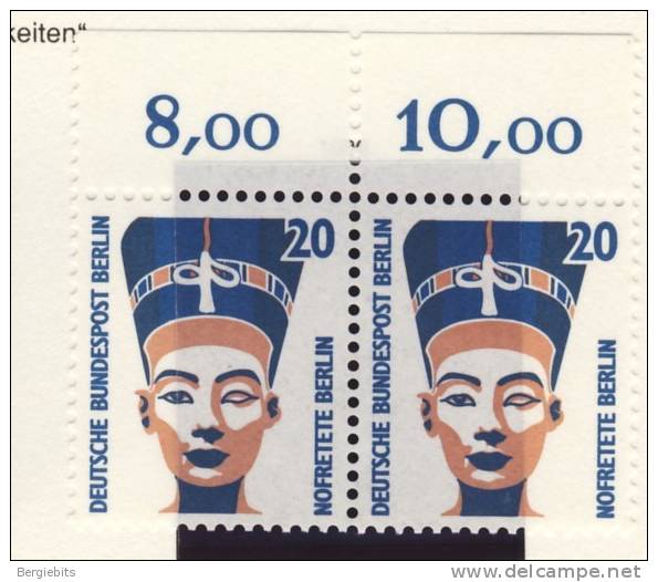 1989 Berlin Germany MNH Definitive Nofretete Bust Pair Of Stamp Michel 831 - Ongebruikt