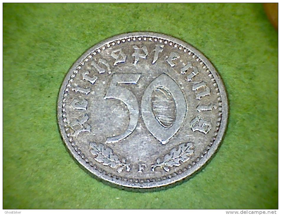 Germany - 1935 F - 50 Reichspfennig - 50 Reichspfennig