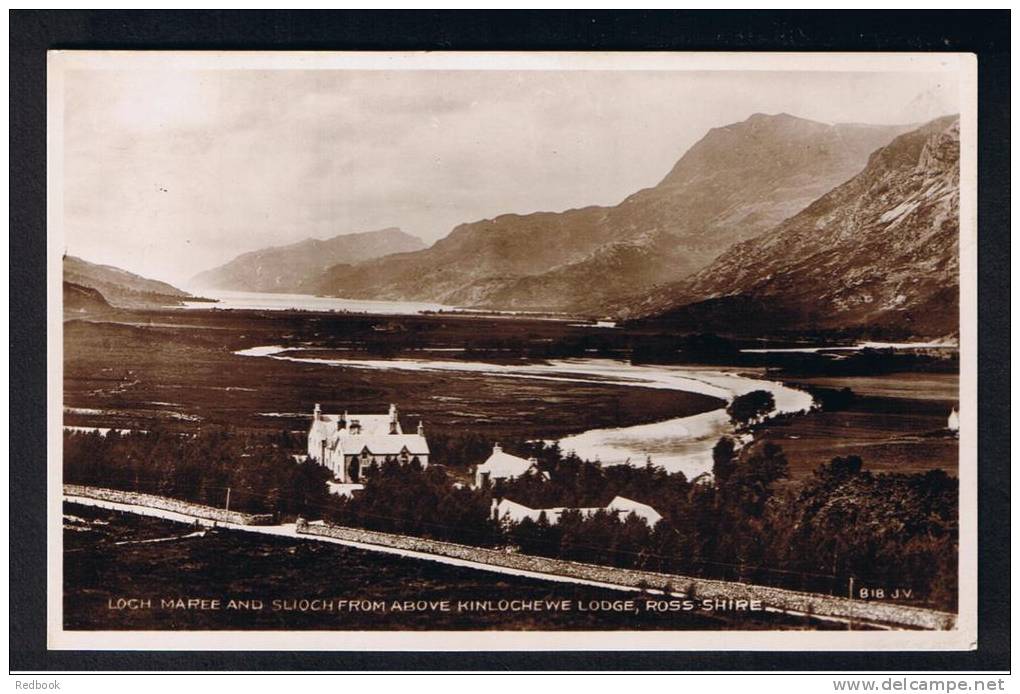 RB 893 - Real Photo Postcard - Loch Maree &amp; Slioch From Above Kinlochewe Lodge Ross-Shire Scotland - Ross & Cromarty