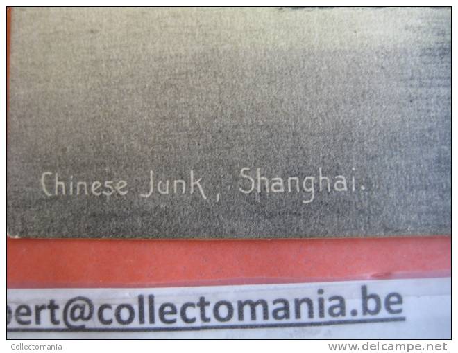 1 China Postcard - Chinese Jonk Junk Boat Schif Schip - Shangai - Denniston &amp; Sullivan Shanghai - China