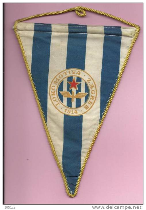 Pennant - SOCCER CLUB LOKOMOTIVA ZAGREB, Yugoslavia - Bekleidung, Souvenirs Und Sonstige