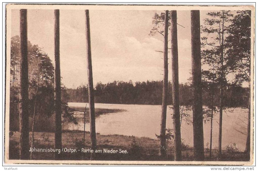 Johannisburg Partie Am Nieder See Pisz 5.8.1931 Gelaufen Mit Ortsstempel RUDCZANNY - Ostpreussen