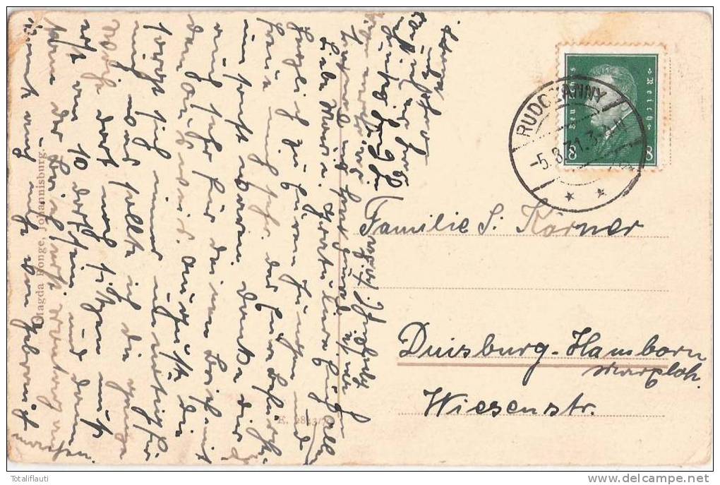 Johannisburg Partie Am Nieder See Pisz 5.8.1931 Gelaufen Mit Ortsstempel RUDCZANNY - Ostpreussen