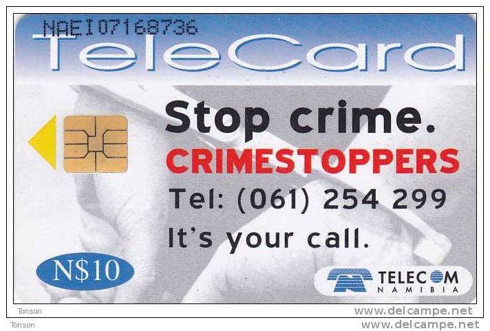 Namibia, NMB-105, Stop Crime, Masked Robber, 2 Scans. - Namibia