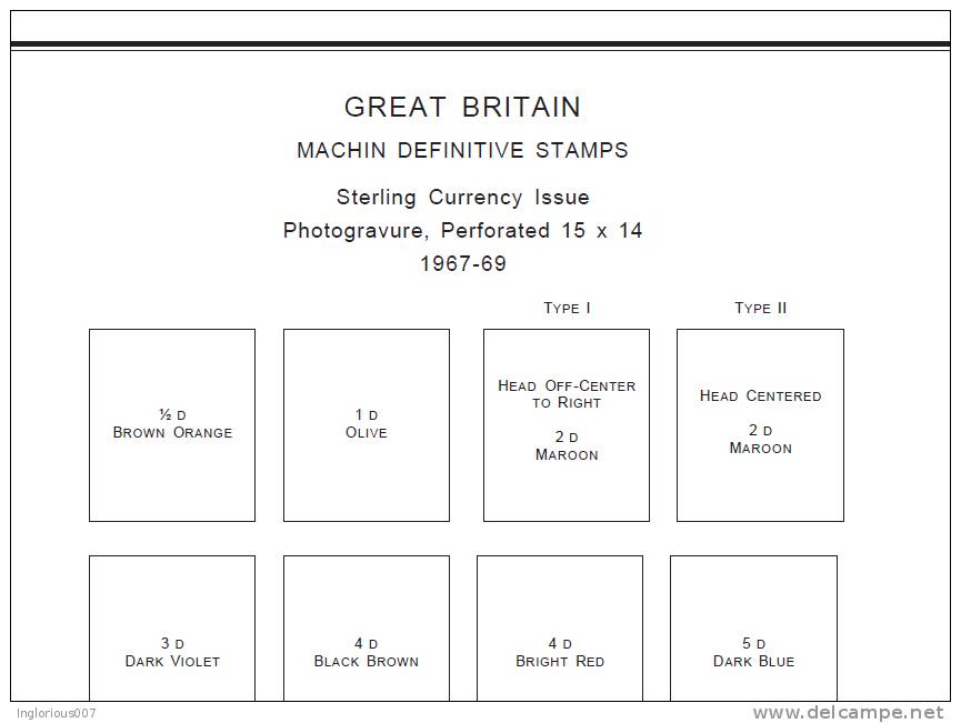 GREAT BRITAIN ADDITIONS STAMP ALBUM PAGES 1937-2011 (107 Pages) - Inglés