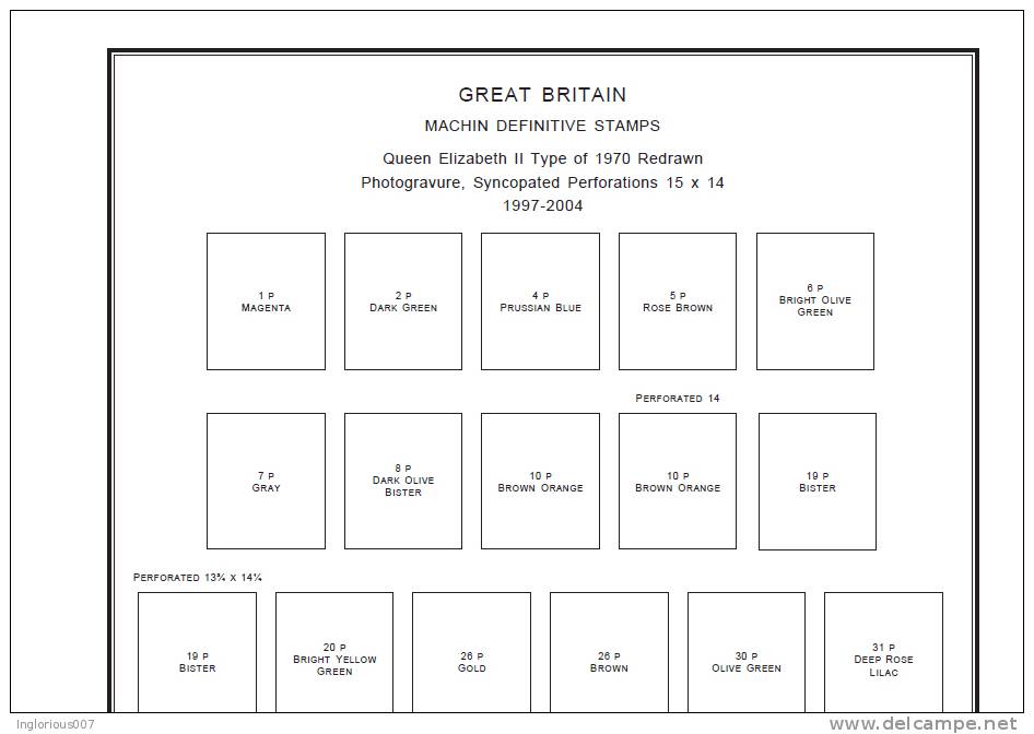 GREAT BRITAIN ADDITIONS STAMP ALBUM PAGES 1937-2011 (107 Pages) - Engels