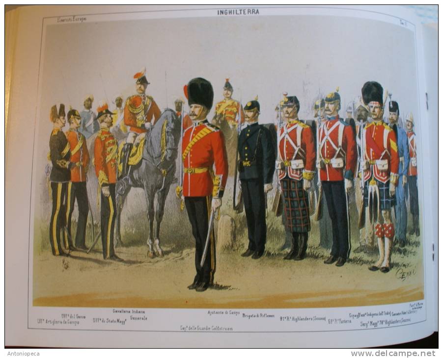 ESERCITI EUROPEI DEL 1800 - 24 TAVOLE DI UNIFORMI MILITARI EUROPEE DI QUINTO CENNI